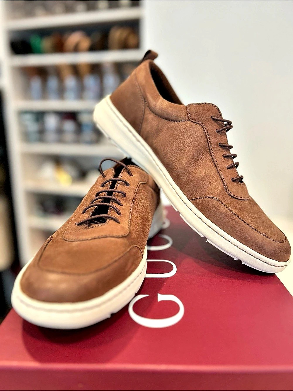 Børn Conrad II Men's Leather Casual Sneakers - Brown (Unworn)